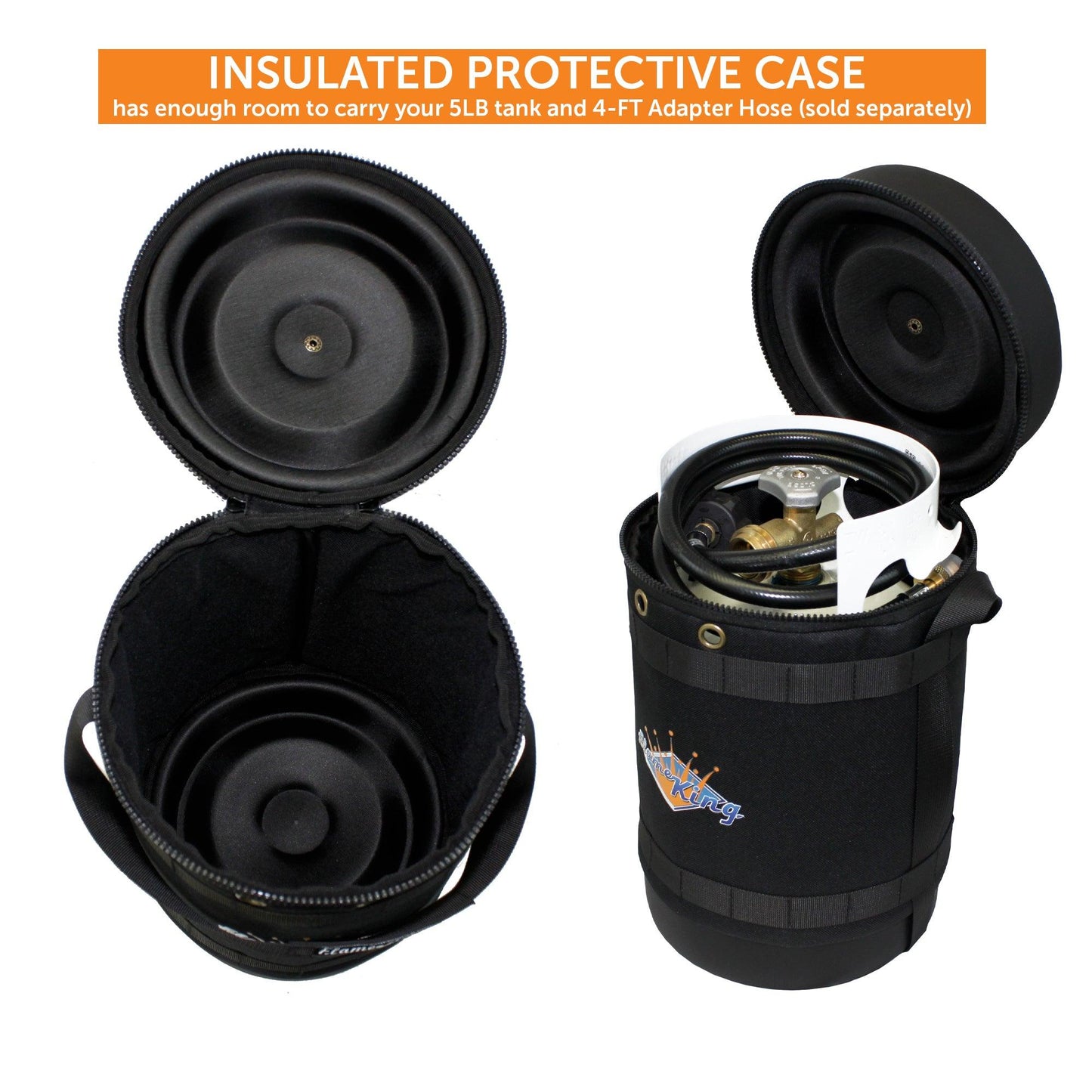 Flame King Propane Gas Hauler for 5lb Propane Tank Insulated Protective Carry Case - Angler's Pro Tackle & Outdoors