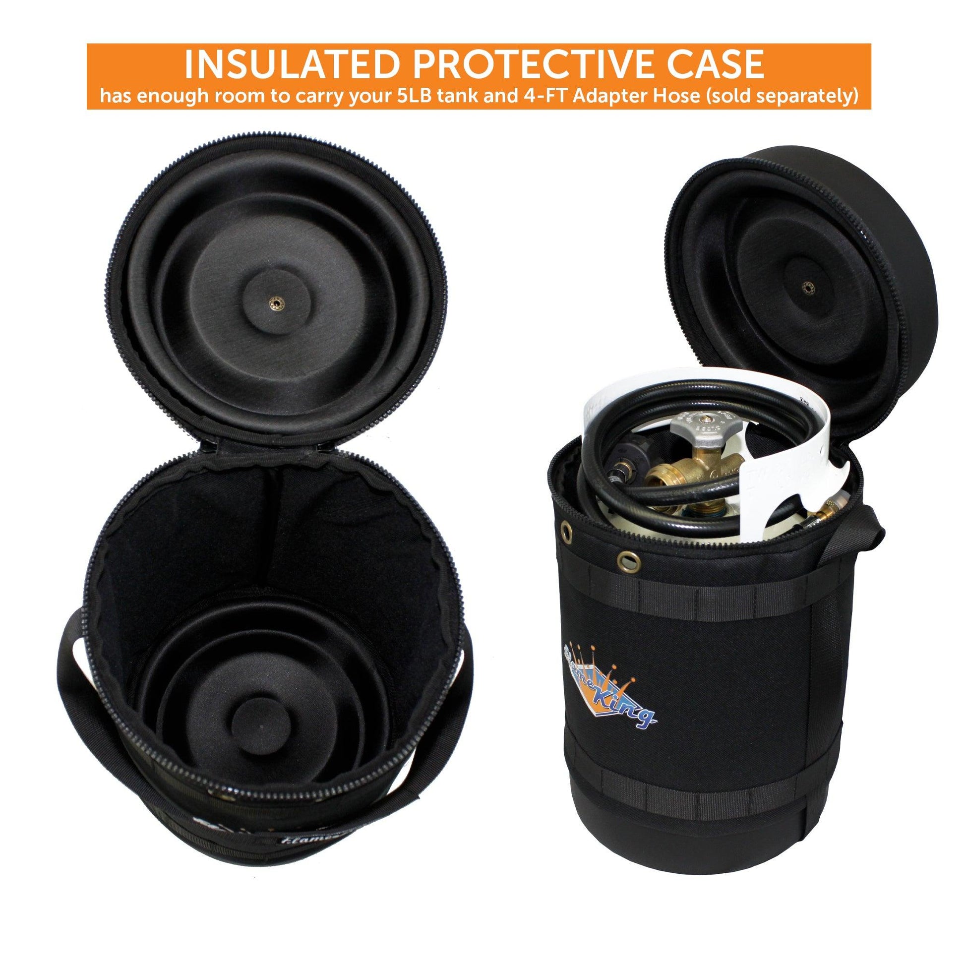 Flame King Propane Gas Hauler for 5lb Propane Tank Insulated Protective Carry Case - Angler's Pro Tackle & Outdoors