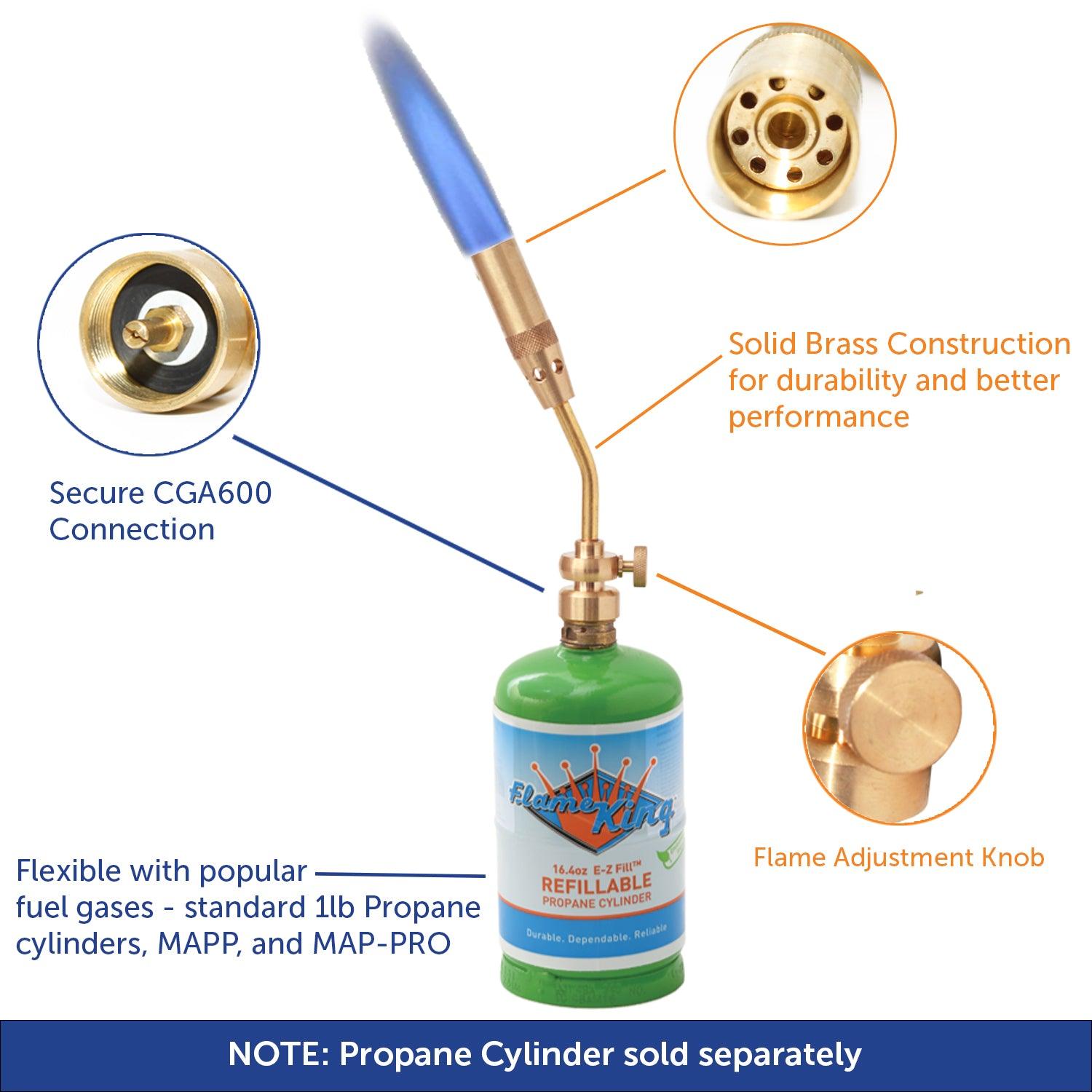 Flame King Propane Gas Pencil Torch Large Flame - Angler's Pro Tackle & Outdoors