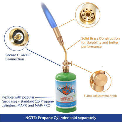 Flame King Propane Gas Pencil Torch Large Flame - Angler's Pro Tackle & Outdoors