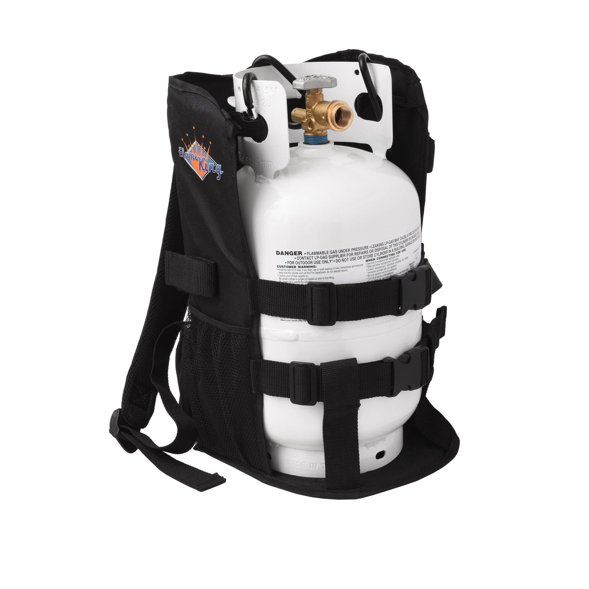 Flame King Propane Tank Backpack Carrier for 5lb or 10lb Cylinder For Weed Burner Torch - Angler's Pro Tackle & Outdoors