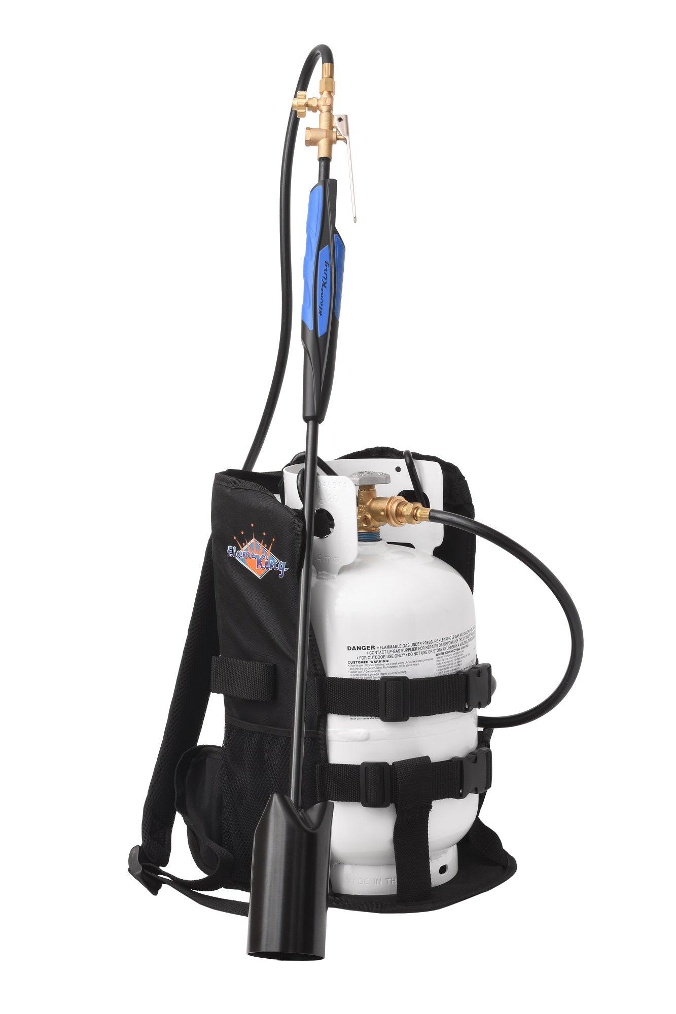 Flame King Propane Tank Backpack Carrier for 5lb or 10lb Cylinder For Weed Burner Torch - Angler's Pro Tackle & Outdoors