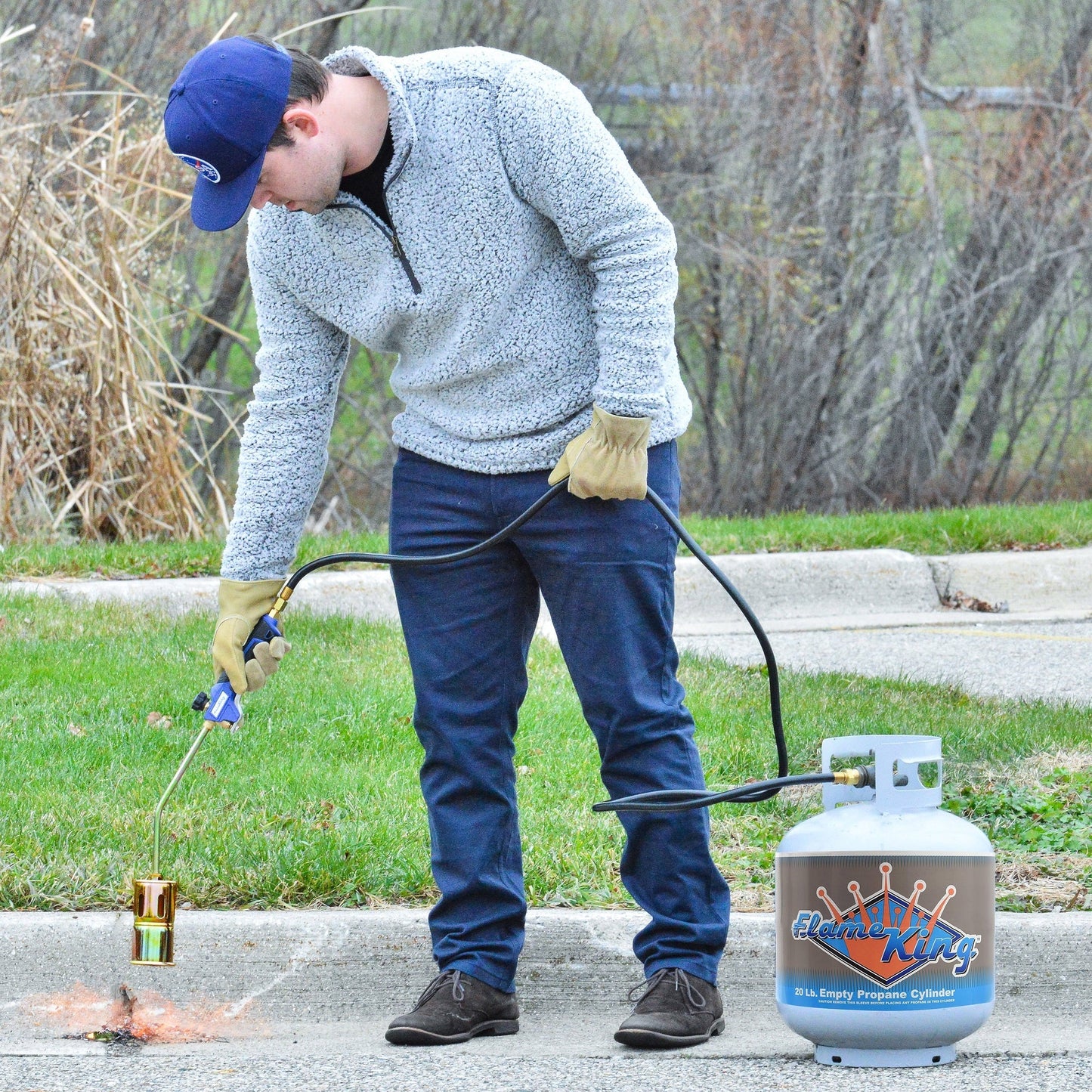 Flame King Propane Torch Weed Burner with Blast Trigger 320,000 BTU - Angler's Pro Tackle & Outdoors