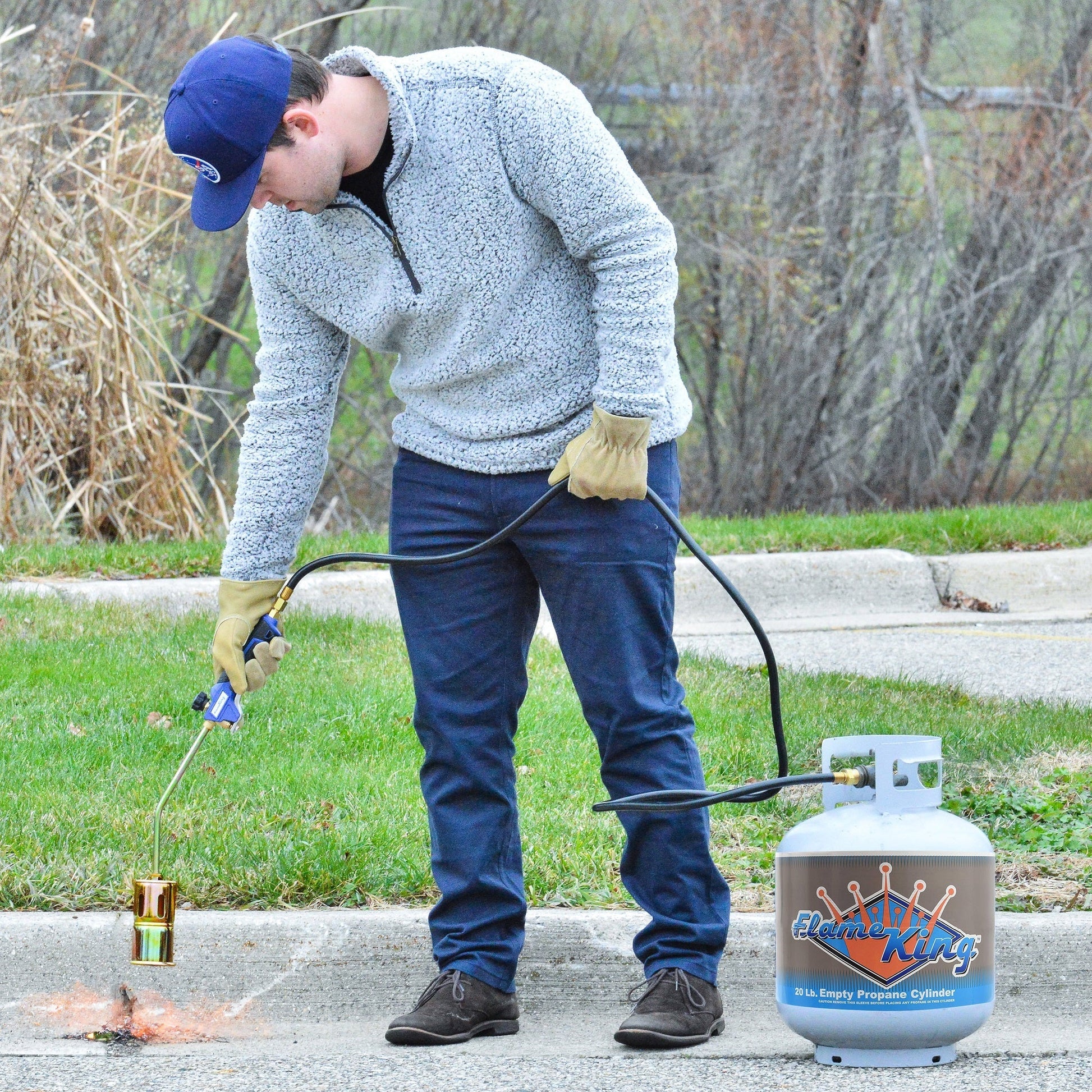 Flame King Propane Torch Weed Burner with Blast Trigger 320,000 BTU - Angler's Pro Tackle & Outdoors