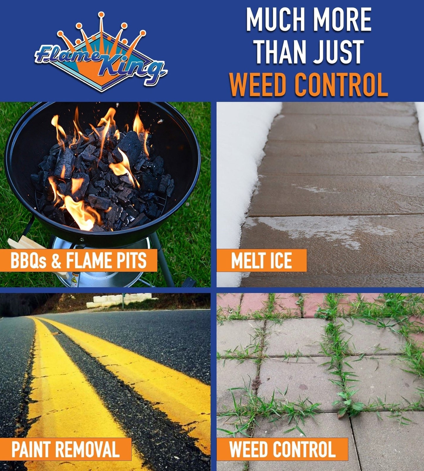 Flame King Propane Torch Weed Burner with Blast Trigger 320,000 BTU - Angler's Pro Tackle & Outdoors