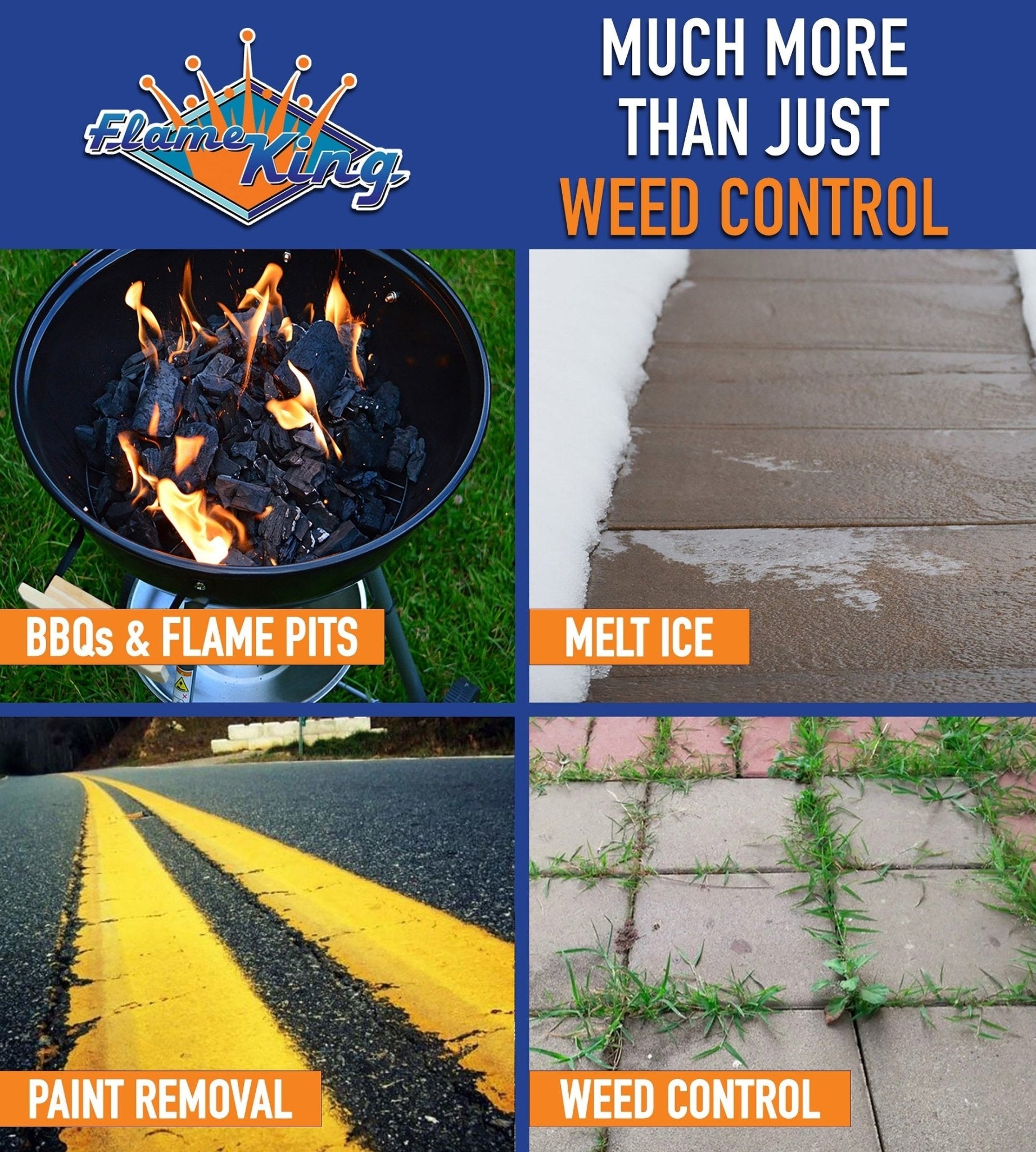 Flame King Propane Torch Weed Burner with Blast Trigger 320,000 BTU - Angler's Pro Tackle & Outdoors