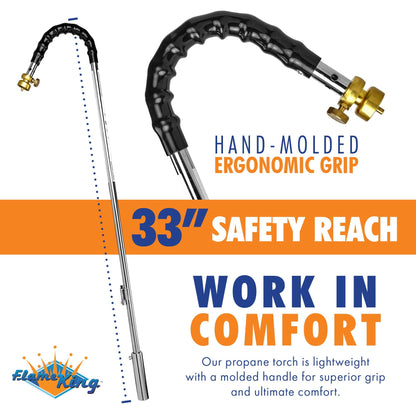 Flame King Propane Torch Weed Burner with Integrated Lighter - Angler's Pro Tackle & Outdoors