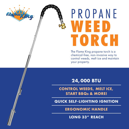 Flame King Propane Torch Weed Burner with Integrated Lighter - Angler's Pro Tackle & Outdoors