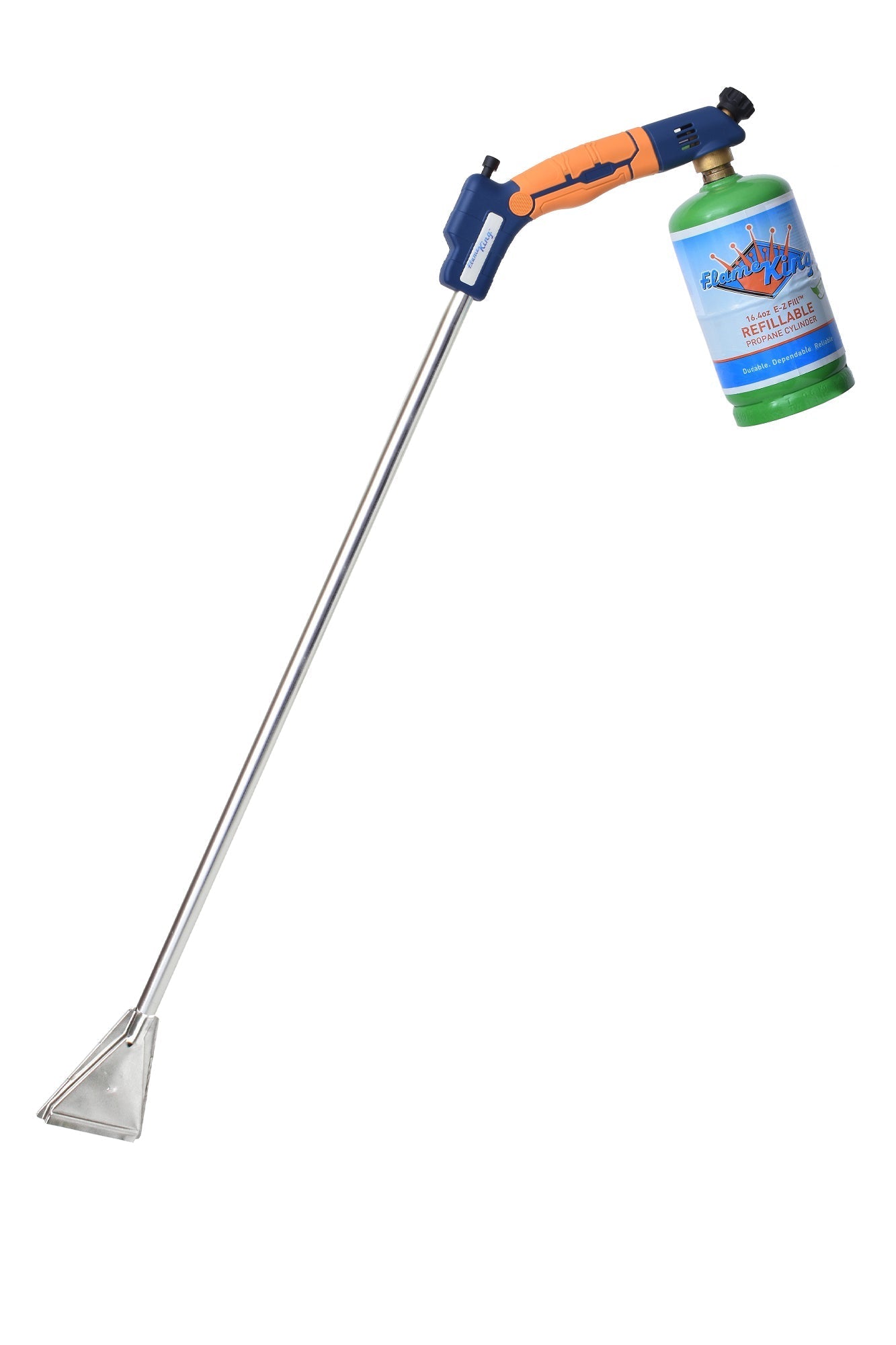 Flame King Propane Torch Wide Flame Weed Burner with Integrated Push Button Igniter - Angler's Pro Tackle & Outdoors