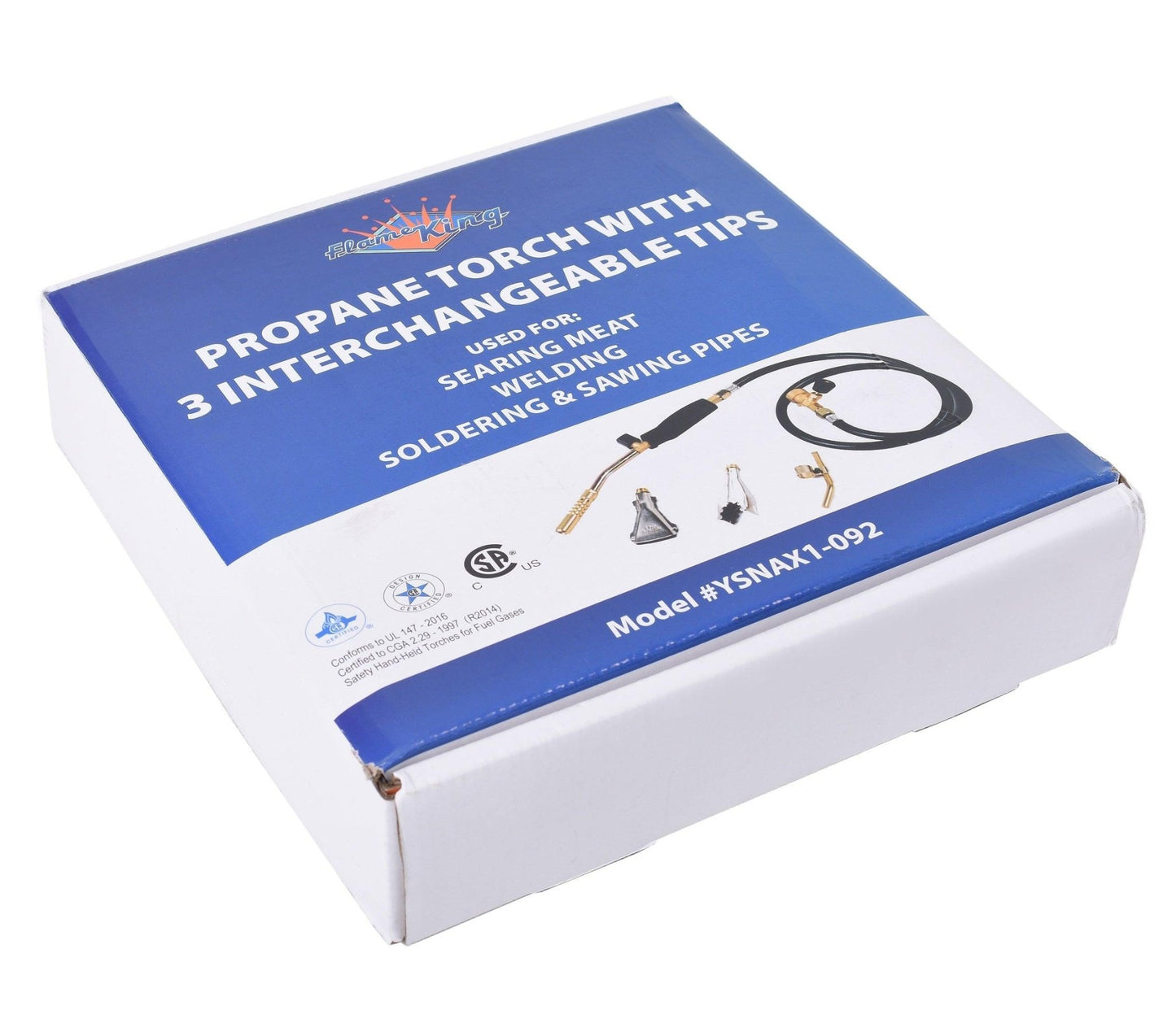 Flame King Propane Torch with 3 Interchangeable Tips - Angler's Pro Tackle & Outdoors