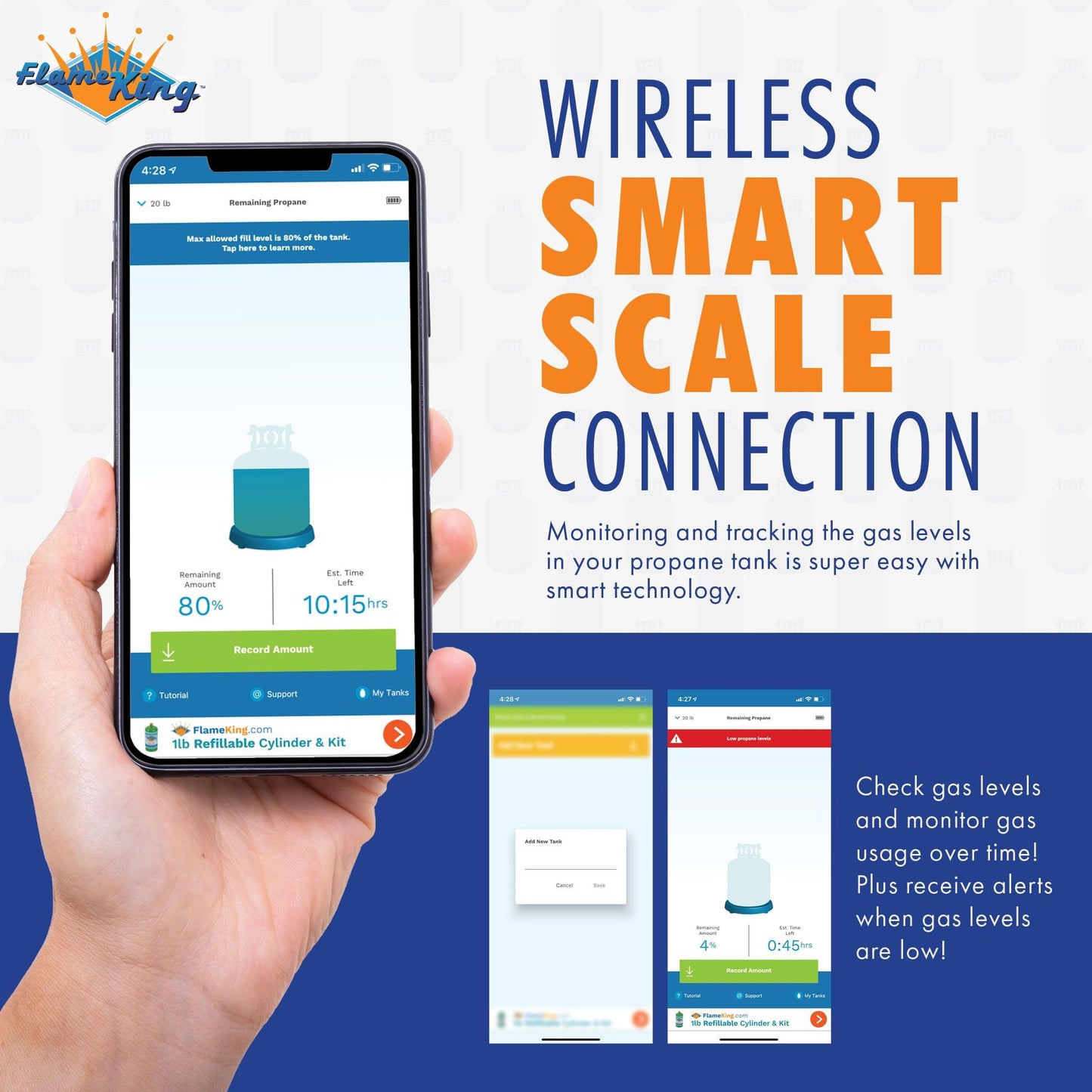 Flame King Smart Wireless Gauge Propane Tank Scale - Angler's Pro Tackle & Outdoors