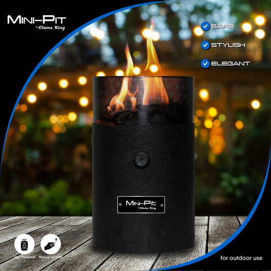 Flame King Smokeless Portable Mini Tabletop Fire Pit Dual Fuel Propane and Butane - Angler's Pro Tackle & Outdoors