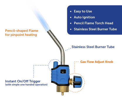 Flame King Trigger Start Lighter Welding Propane Gas Blow Torch Head - Angler's Pro Tackle & Outdoors