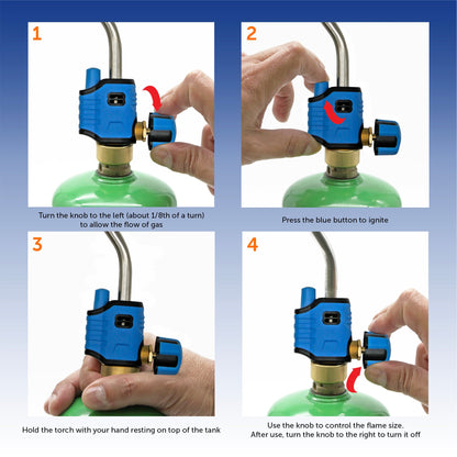 Flame King Trigger Start Lighter Welding Propane Gas Blow Torch Head - Angler's Pro Tackle & Outdoors