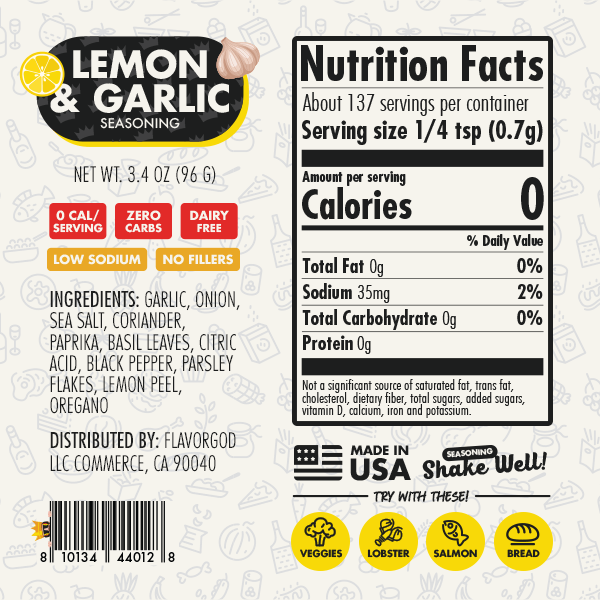 Flavor God Lemon & Garlic Seasoning - Angler's Pro Tackle & Outdoors