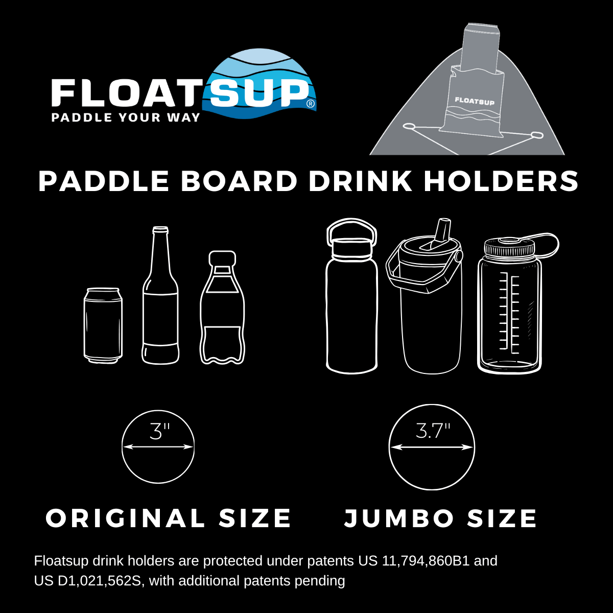 Floatsup® JUMBO Water Bottle Holder - Angler's Pro Tackle & Outdoors