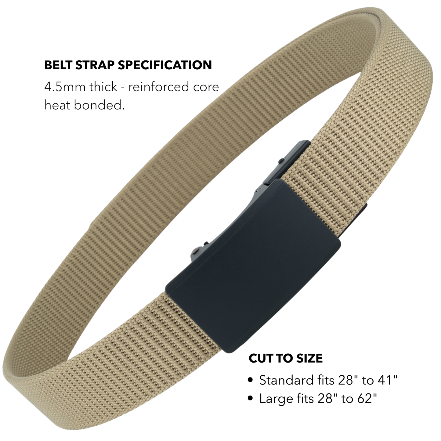 2ND AMEN Force 1.0 EDC Belt 1.5" Width Ballistic Nylon for Everyday Carry