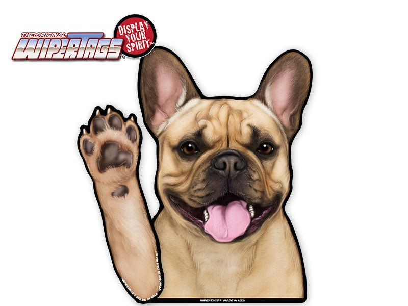 Frankie the Frenchie Bulldog Waving Dog WiperTags - Angler's Pro Tackle & Outdoors