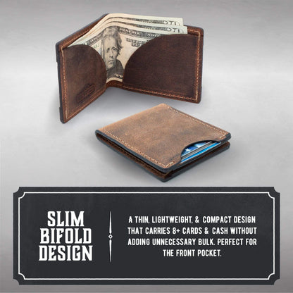 Main Street Forge - Front Pocket Slim Bifold Wallet for Men