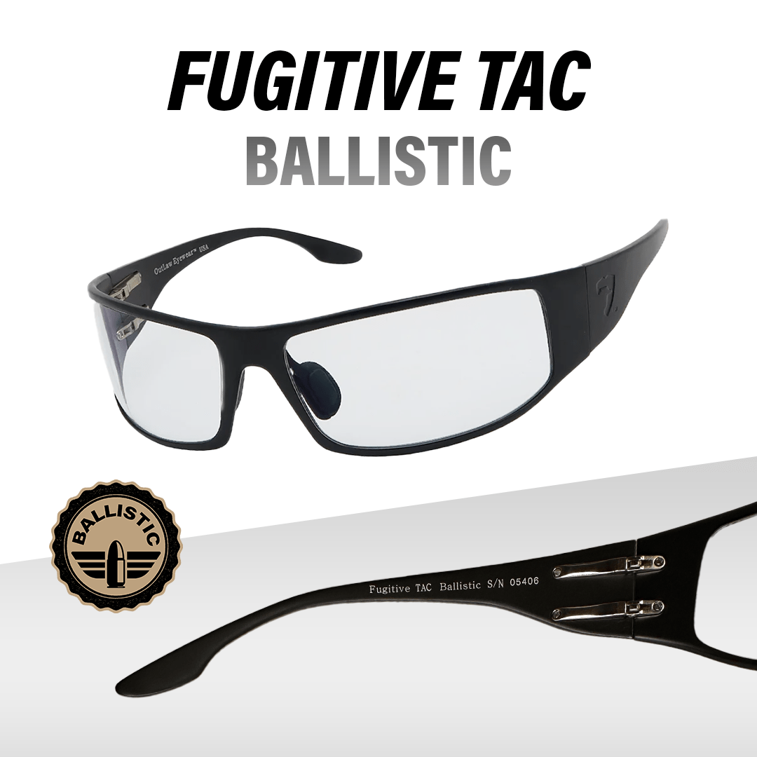 Fugitive TAC Ballistic Black / Clear Lenses - Angler's Pro Tackle & Outdoors