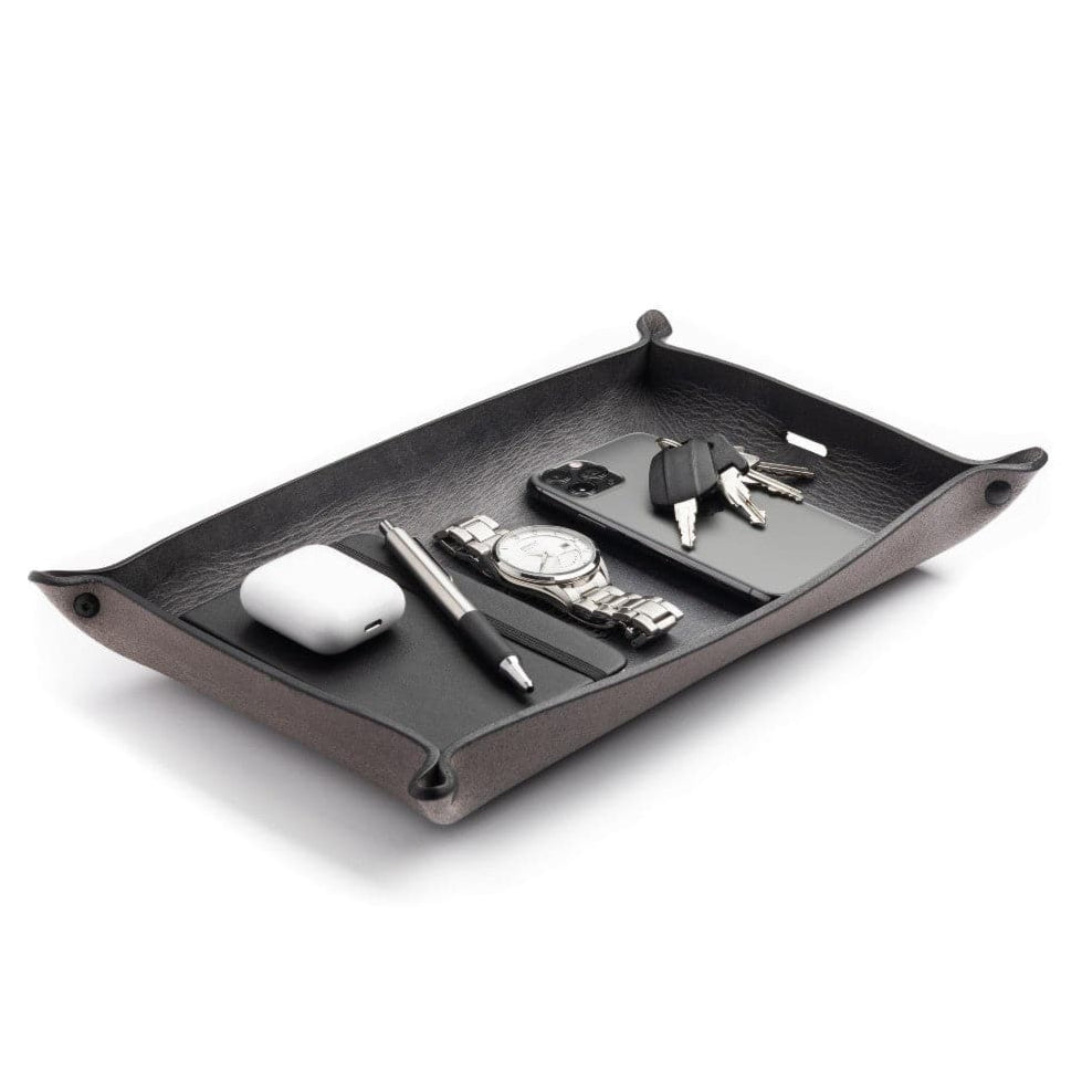 Main Street Forge - Full Grain Leather Valet Tray / Charging Station