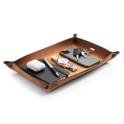 Main Street Forge - Full Grain Leather Valet Tray / Charging Station