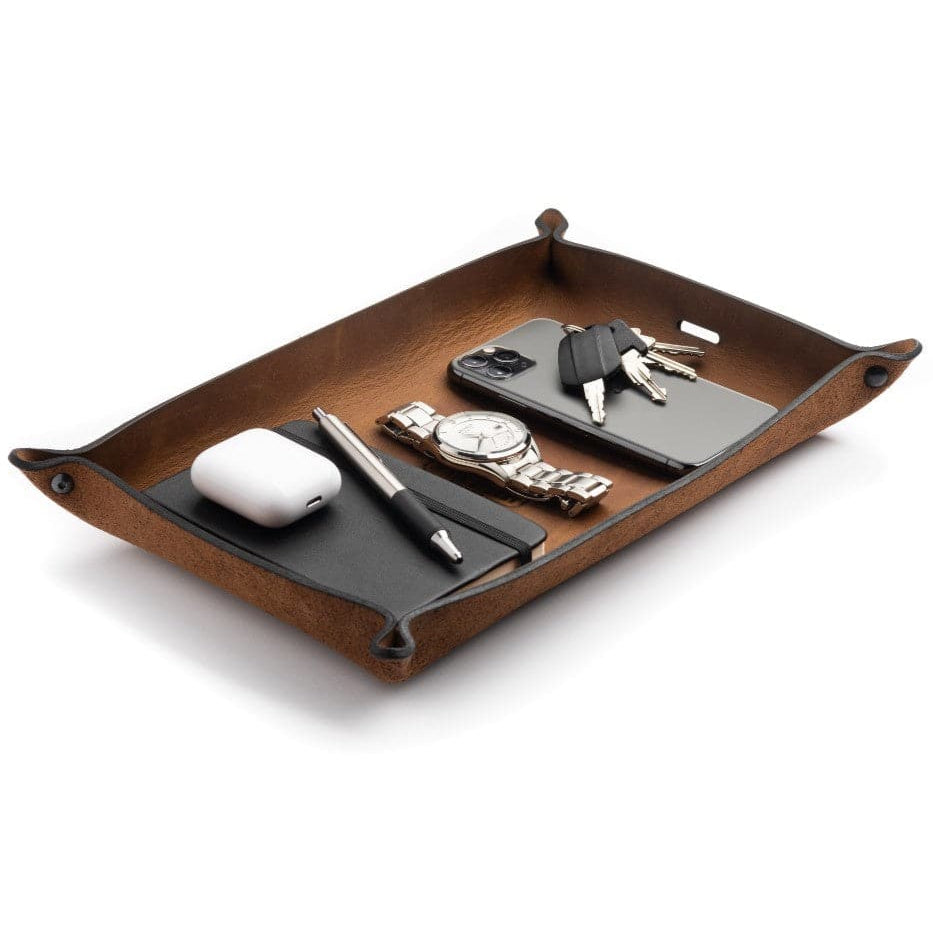 Main Street Forge - Full Grain Leather Valet Tray / Charging Station