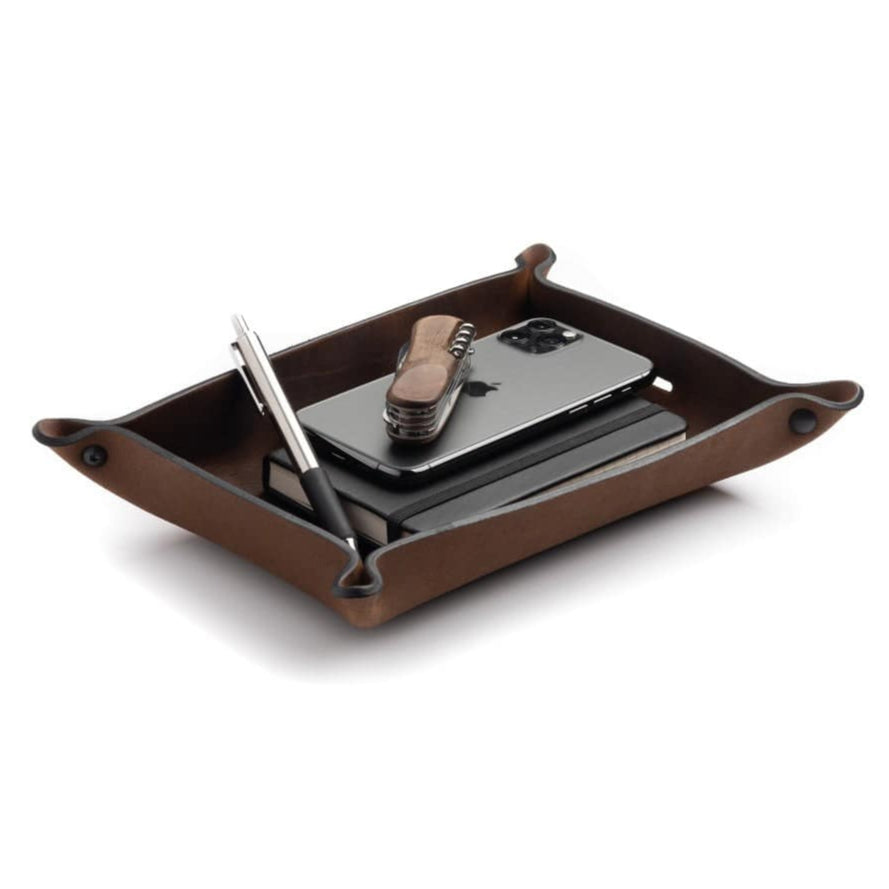Main Street Forge - Full Grain Leather Valet Tray / Charging Station