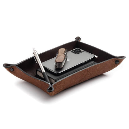 Main Street Forge - Full Grain Leather Valet Tray / Charging Station