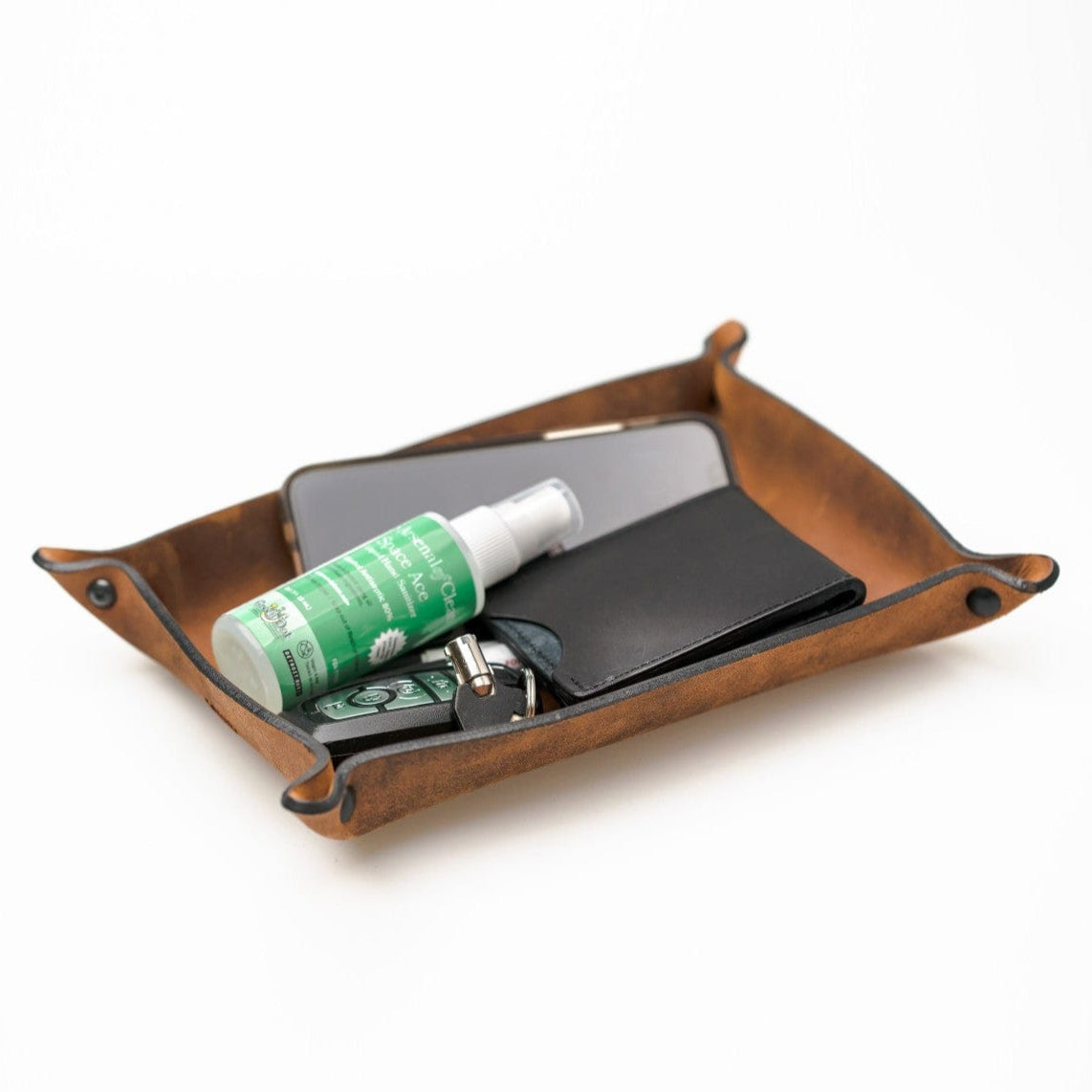Main Street Forge - Full Grain Leather Valet Tray / Charging Station