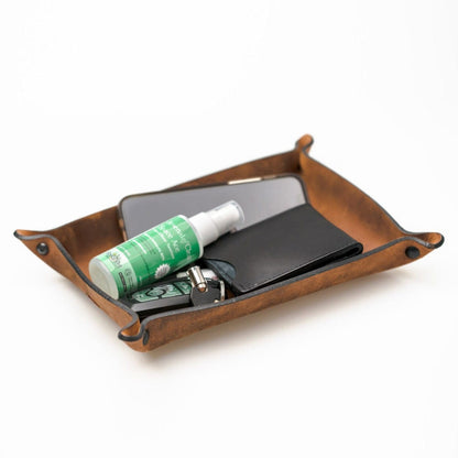 Main Street Forge - Full Grain Leather Valet Tray / Charging Station