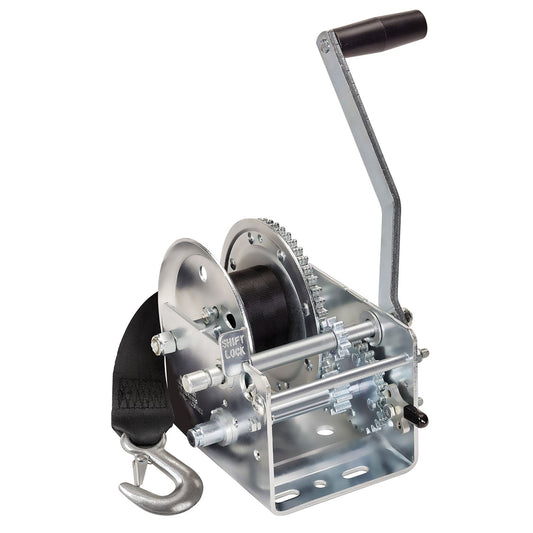 Fulton 142415 Dual Speed Tow Winch with 20 Inch Strap, 2,600 Pound Capacity - Angler's Pro Tackle & Outdoors