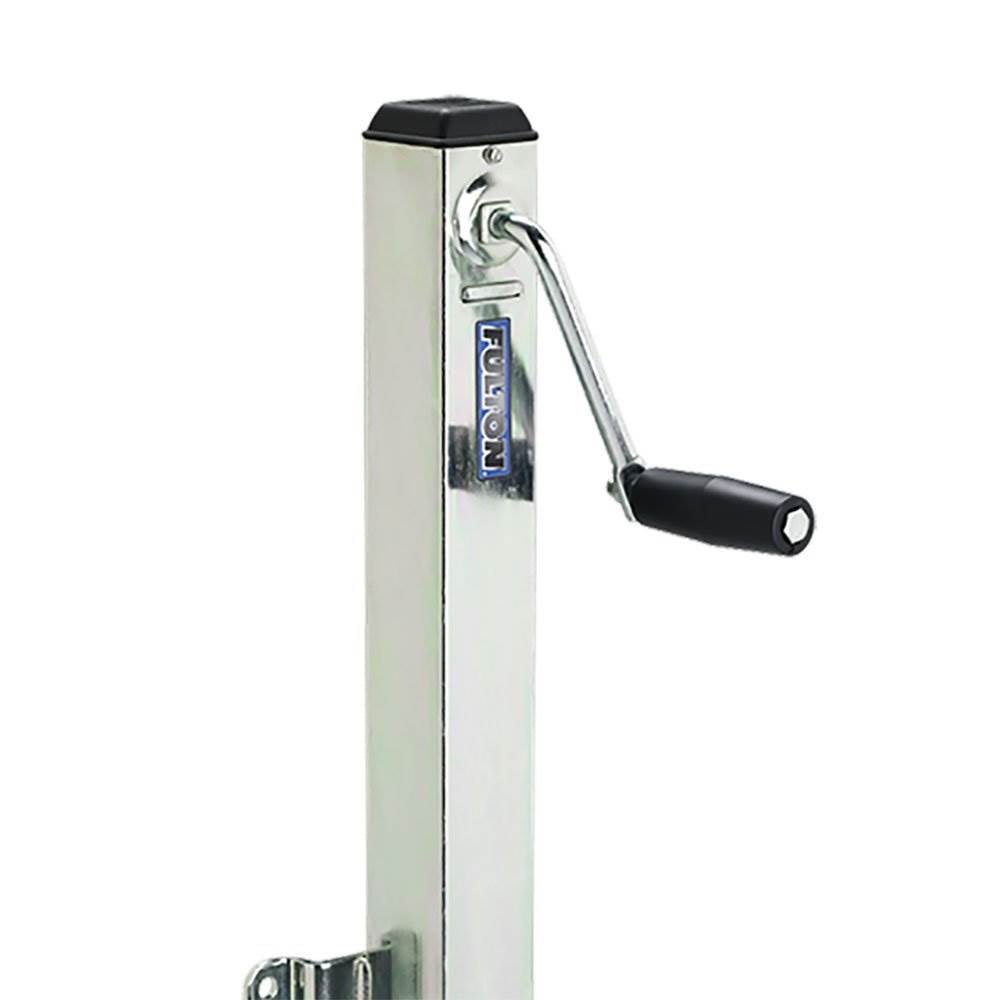 Fulton Bolt On 2500 Lb Square Tube & Fixed Mount Trailer Tongue Jack w/ Drop Leg - Angler's Pro Tackle & Outdoors