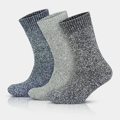 GoWith Men's Merino Wool Extra Thick Full Terry Fuzzy Crew Socks