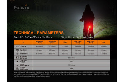 Fenix BC05R V2.0 Rechargeable Bicycle Tail Light