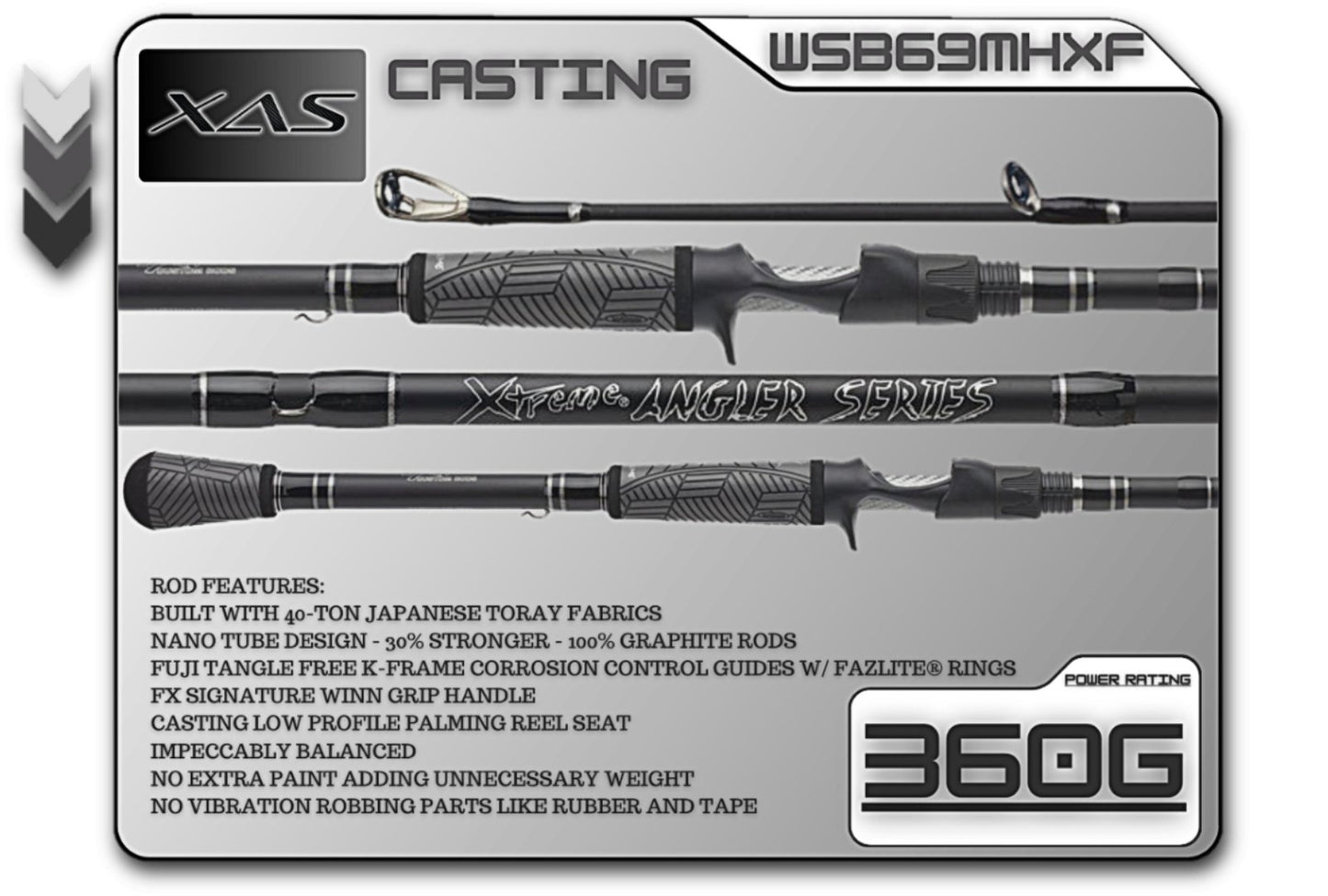 FX Custom Rods 6'9" Medium Heavy Xtra - Fast Casting Rod - Angler's Pro Tackle & Outdoors