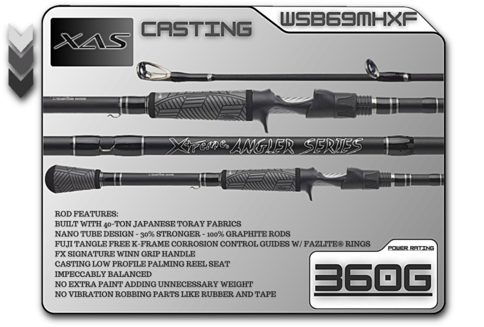 FX Custom Rods 6'9" Medium Heavy Xtra - Fast Casting Rod - Angler's Pro Tackle & Outdoors