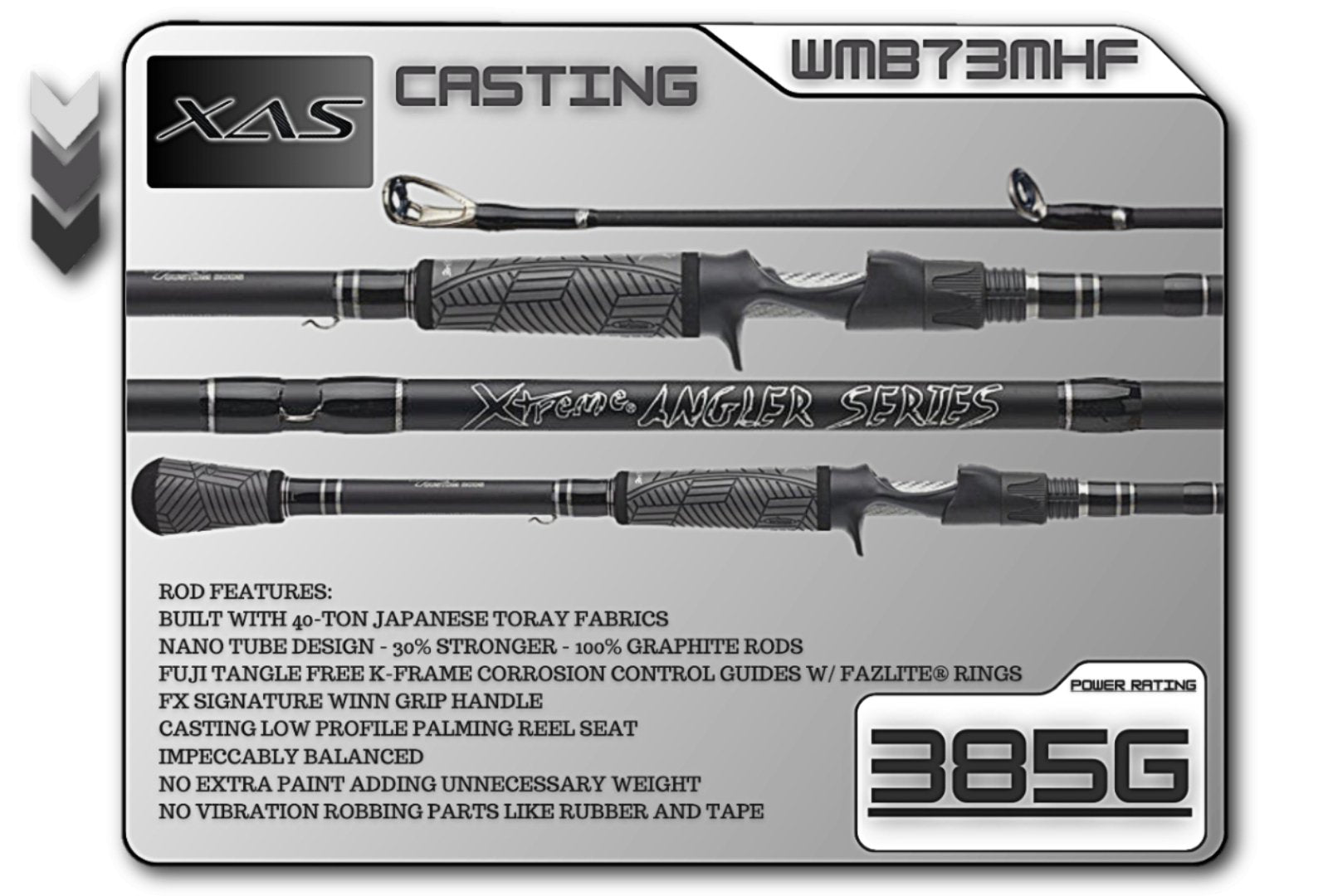 FX Custom Rods 7'3" Medium Heavy Fast Casting Rod - Angler's Pro Tackle & Outdoors