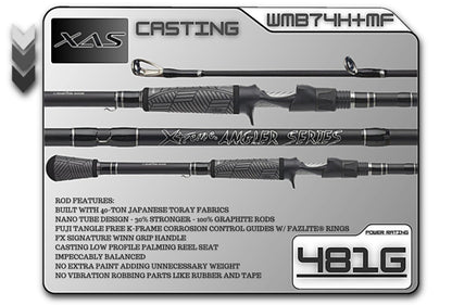 FX Custom Rods 7'4" Heavy - Plus Mod - Fast Casting Rod - Angler's Pro Tackle & Outdoors