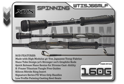 FX Custom Rods Titanium Series 6'6" Medium Light Fast Spinning Rod - Angler's Pro Tackle & Outdoors