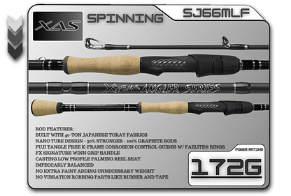 FX Custom Rods XAS 6'6" Medium - Light Fast Spinning Rod - Angler's Pro Tackle & Outdoors