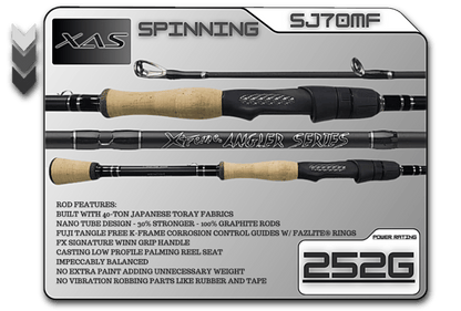 FX Custom Rods XAS 7'0" Medium Fast Spinning Rod - Angler's Pro Tackle & Outdoors
