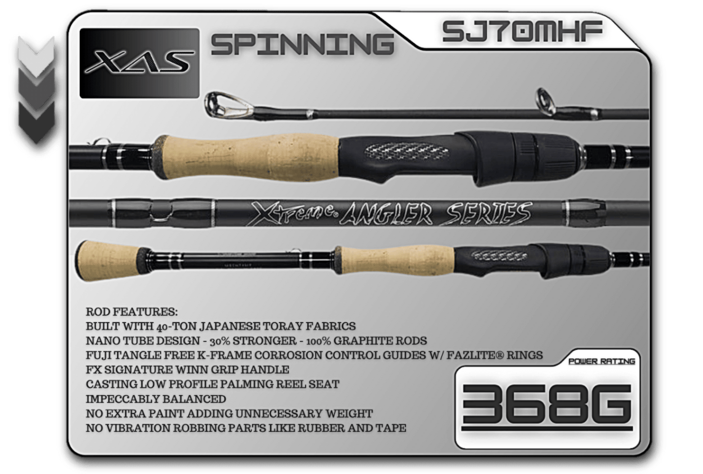FX Custom Rods XAS 7'0" Medium Heavy Fast Spinning Rod - Angler's Pro Tackle & Outdoors