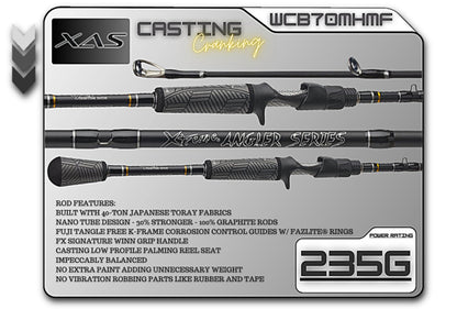 FX Custom Rods XAS 7'0" Medium Hvy Mod - Fast **Cranking** Casting Rod - Angler's Pro Tackle & Outdoors