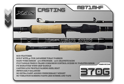 FX Custom Rods XAS 7'1" Medium Heavy Fast Cork Casting Rod - Angler's Pro Tackle & Outdoors