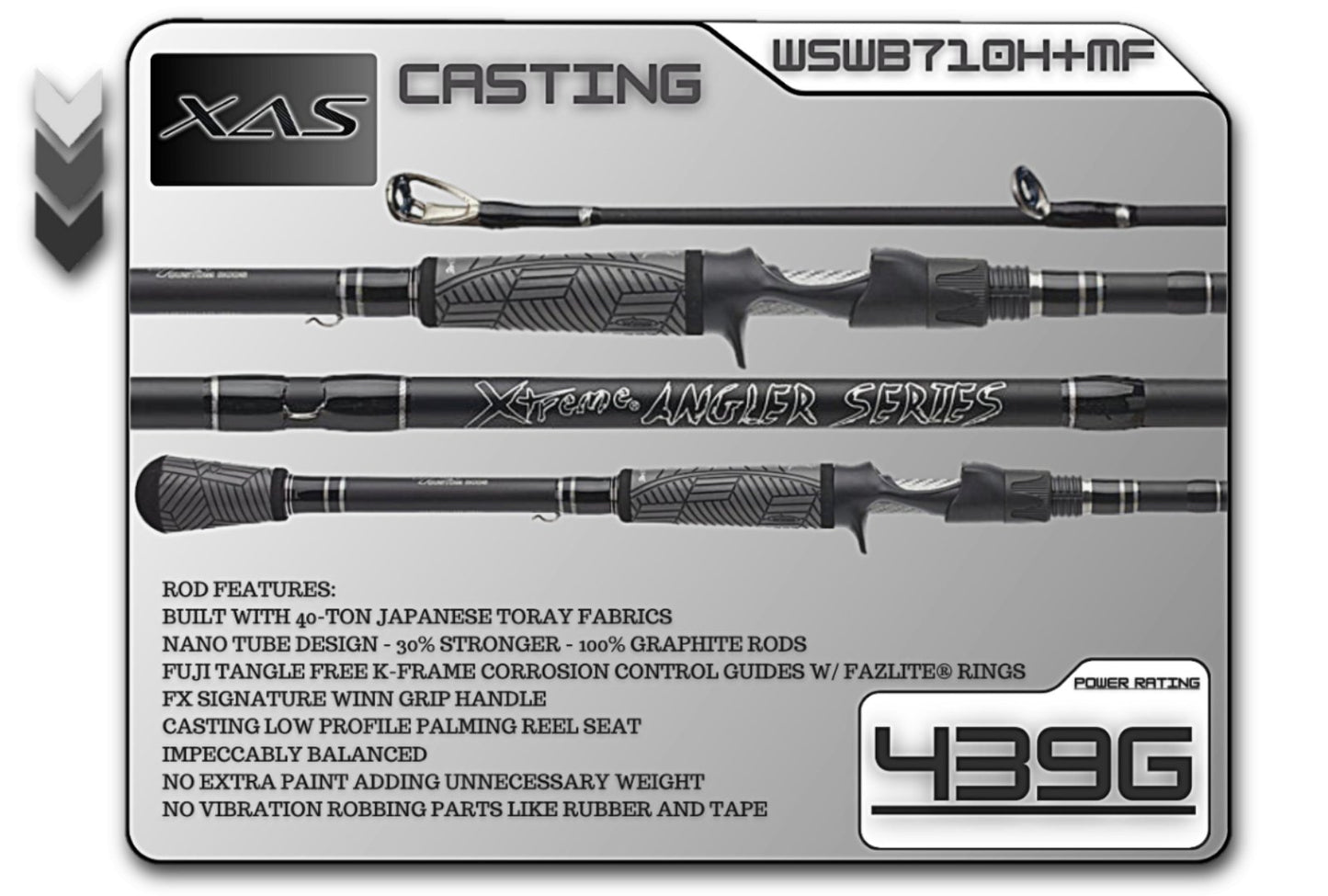 FX Custom Rods XAS 7'10" Heavy - Plus Mod - Fast Casting Rod - Angler's Pro Tackle & Outdoors