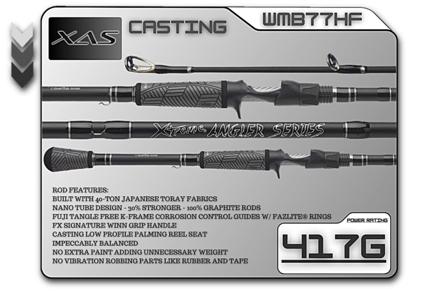 FX Custom Rods XAS 7'7" Heavy Fast Casting Rod - Angler's Pro Tackle & Outdoors