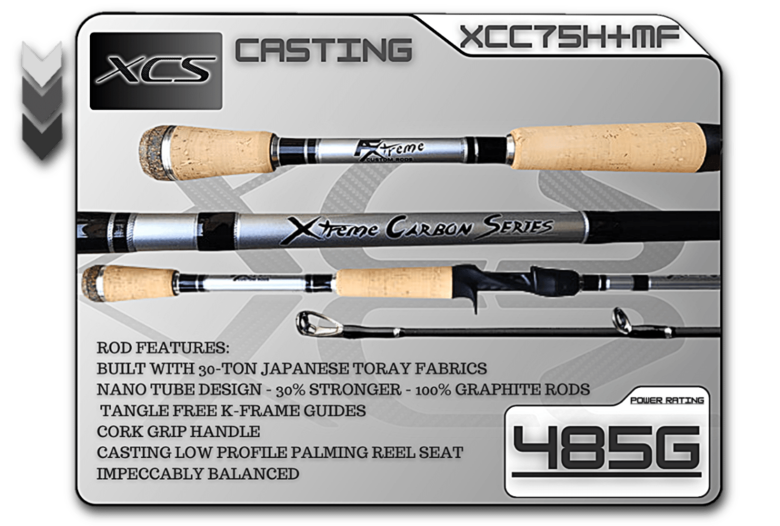 FX Custom Rods XCS 7'5" Heavy Plus Mod Fast Casting Rod - Angler's Pro Tackle & Outdoors