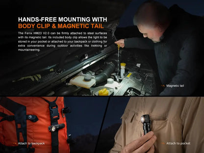 Fenix HM23 V2.0 Lightweight Detachable Headlamp
