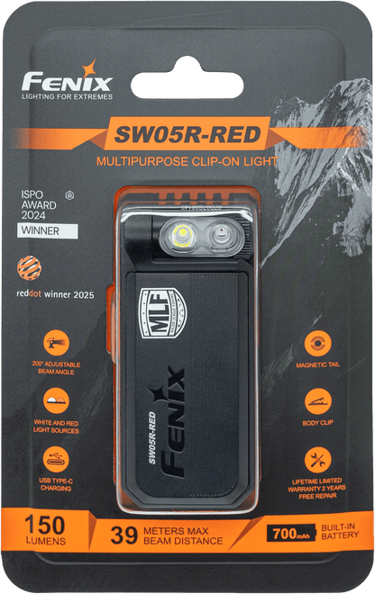 Fenix SW05R Multipurpose Clip-On Light with Red or UV Output